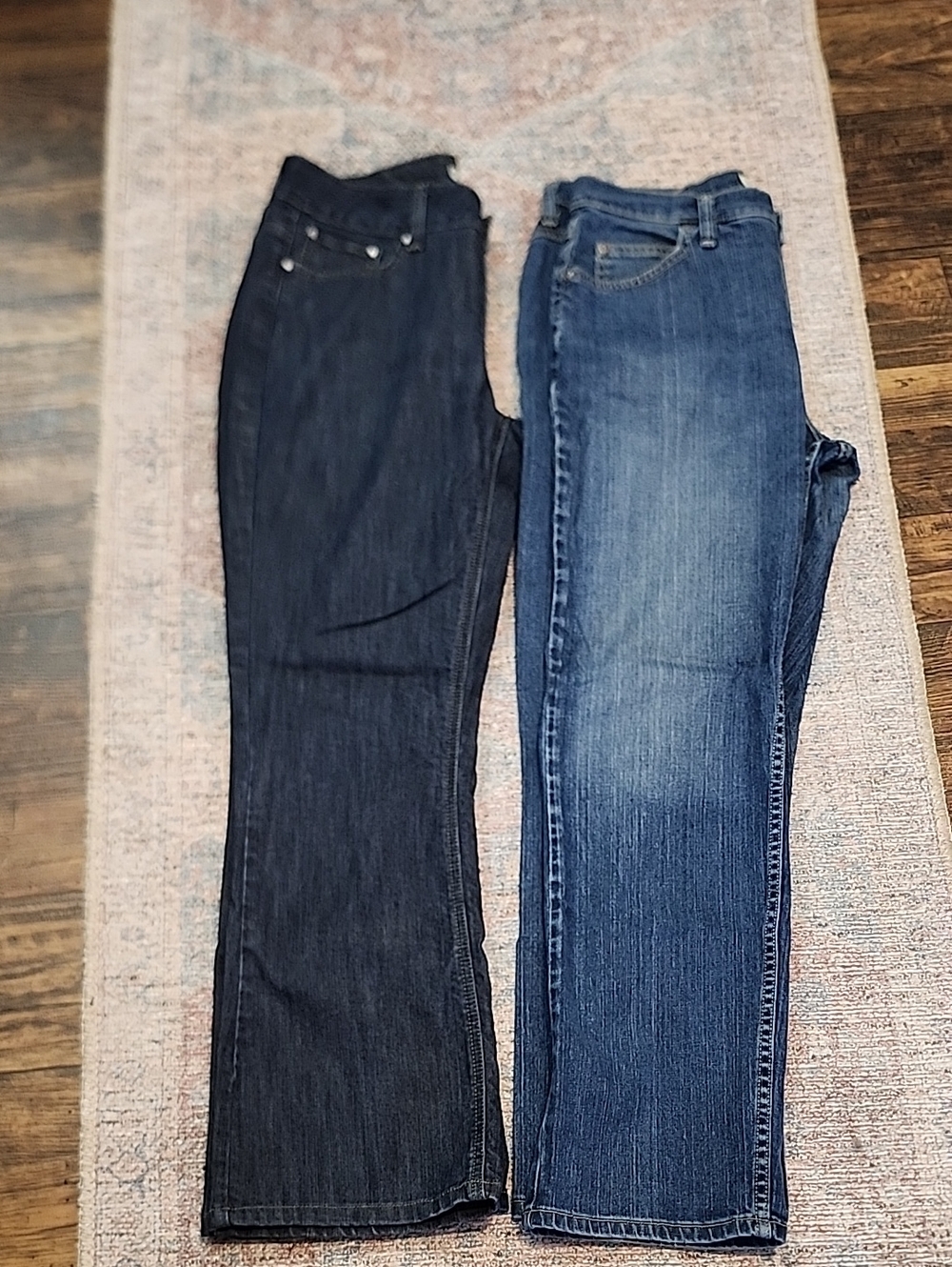 2 Pair Of Riders by Lee Women's Straight Leg Jeans - Dark Indigo & Medium Blue
